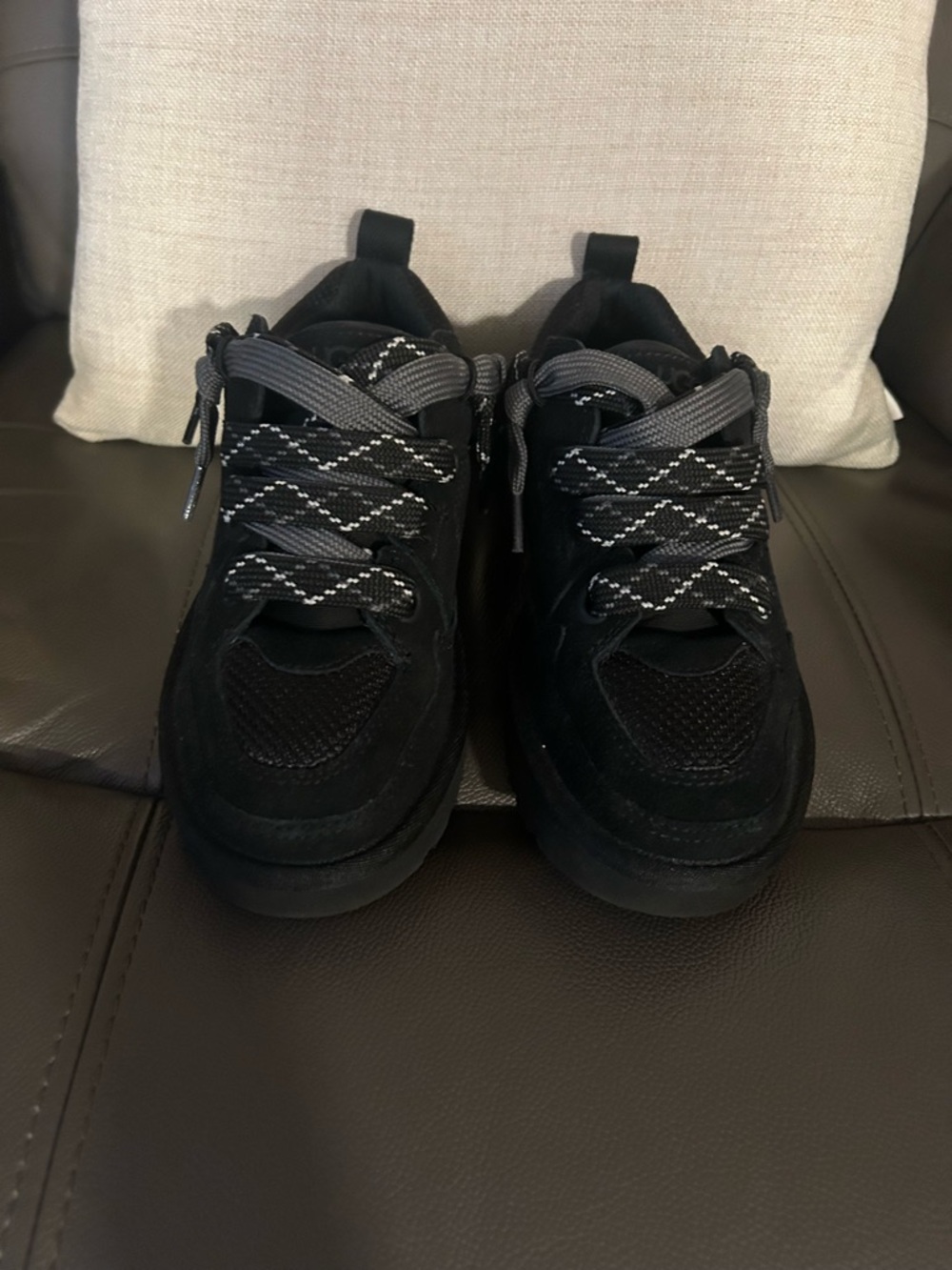 UGG Black Chunky Tread Sneakers with Contrast Laces New without tags